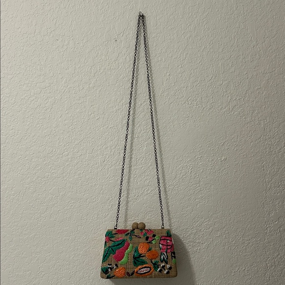 Serpui Candice Embroidered Clutch in Toast - Picture 9 of 10